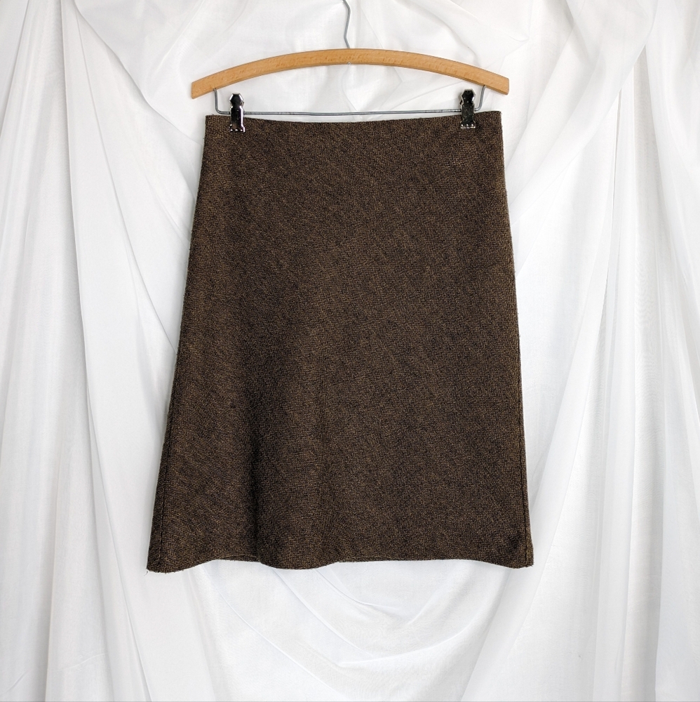 Betsey Johnson herringbone tweed skirt